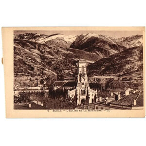 6 Blida. L'eglise Et La Montagne LL Algeria Postcard